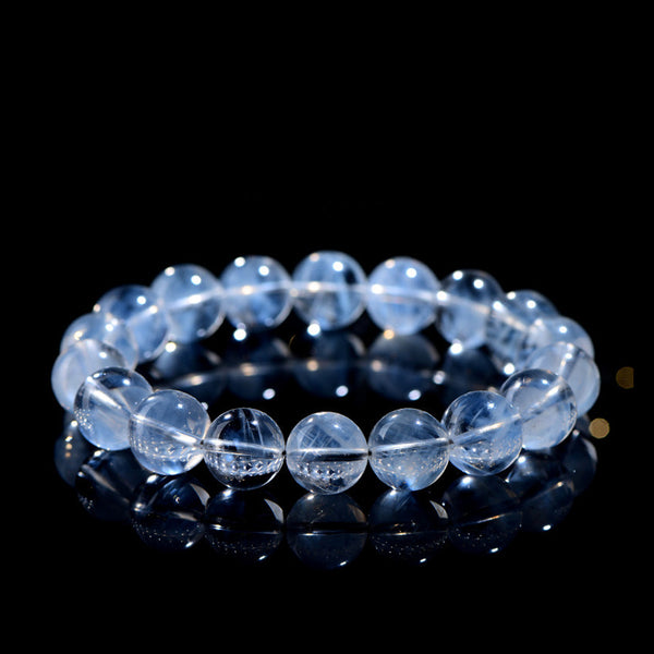 Natural Blue Rutilated Quartz Bracelet, 7/8/9/10/11/12/13/14mm