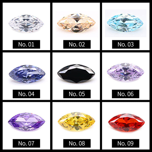 Marquise Faceted Cubic Zirconia, MGLC5004