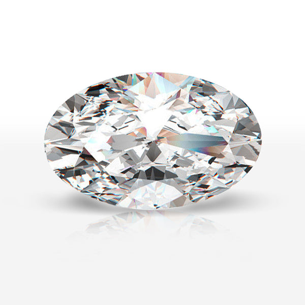 Diamant cultivé en laboratoire, diamant en forme ovale, certification IGI