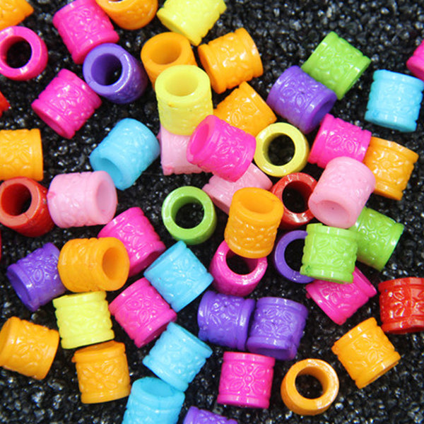 Ring-shaped Solid Color Acrylic Beads, 500g, MBAC1081