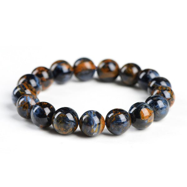 Natural Deep Blue and Gold Pietersite Bracelet, 7/8/10/11/12/13/14/16mm