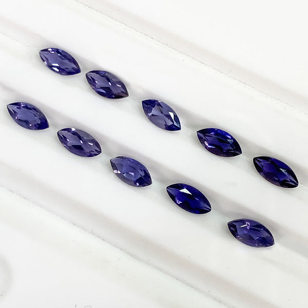 Marquise Iolite Faceted Gem, Natural Color, Eye Clean, 1 Piece, MFFG1503