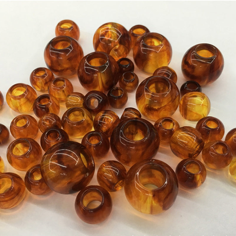 100g/500g, Imitation Amber Acrylic Beads, MBAC9030