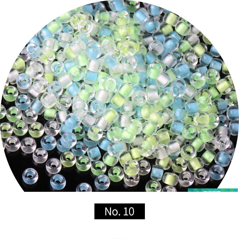 4mm Luminous Color Core Glass Seed Beads, 10g, MBSE1022