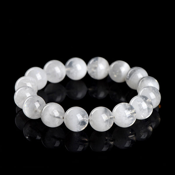 Natural White Phantom Crystal Bracelet, 7/8/9/10/11/13/14mm