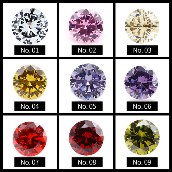 Round Faceted Cubic Zirconia, MGLC5005