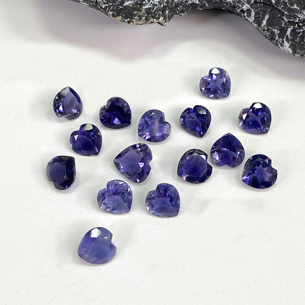 Heart Iolite Faceted Gem, Natural Color, Eye Clean, 1 Piece, MFFG1506