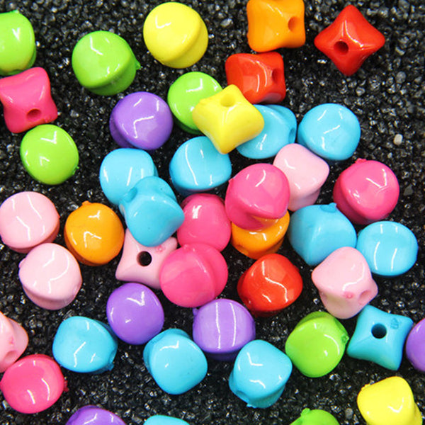 Candy-Like Solid Color Acrylic Beads, 500g, MBAC1083