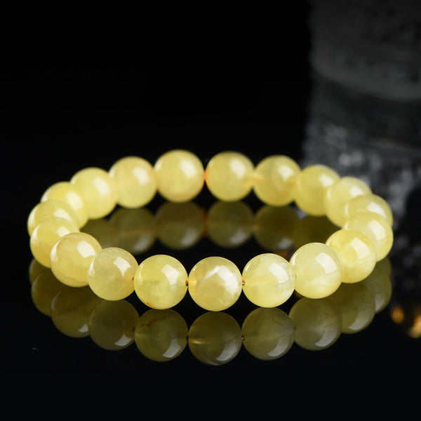 Bracelet en préhnite jaune naturel, 7/8/11/12/13mm