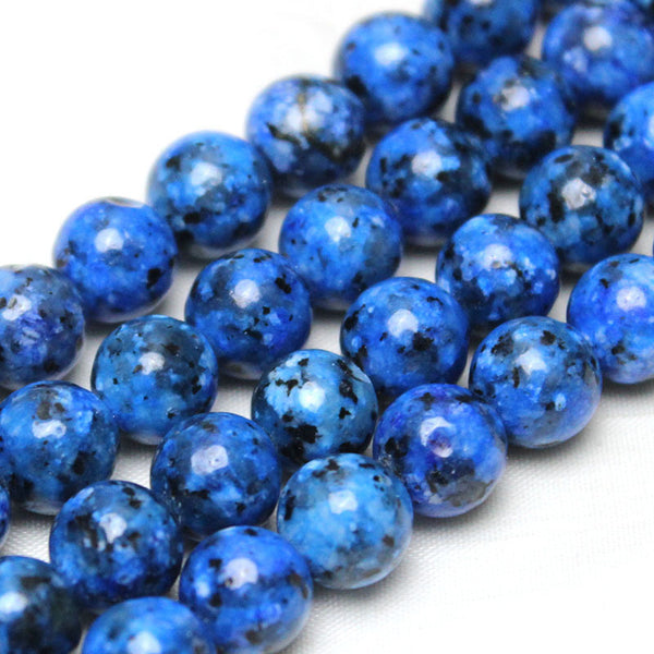 Blue Sesame Jasper Beads, Dyed, 8mm, 1 Strand, MBGEJAS008