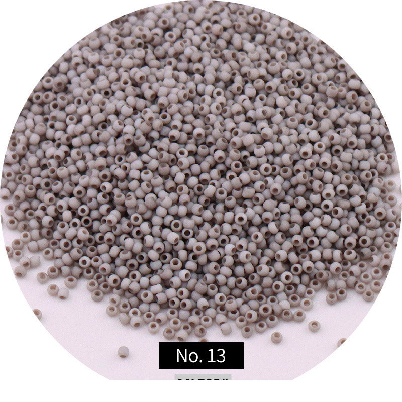 Cuentas de semillas de vidrio de color sólido esmerilado de 1,5 mm, 10 g, MBSE1003