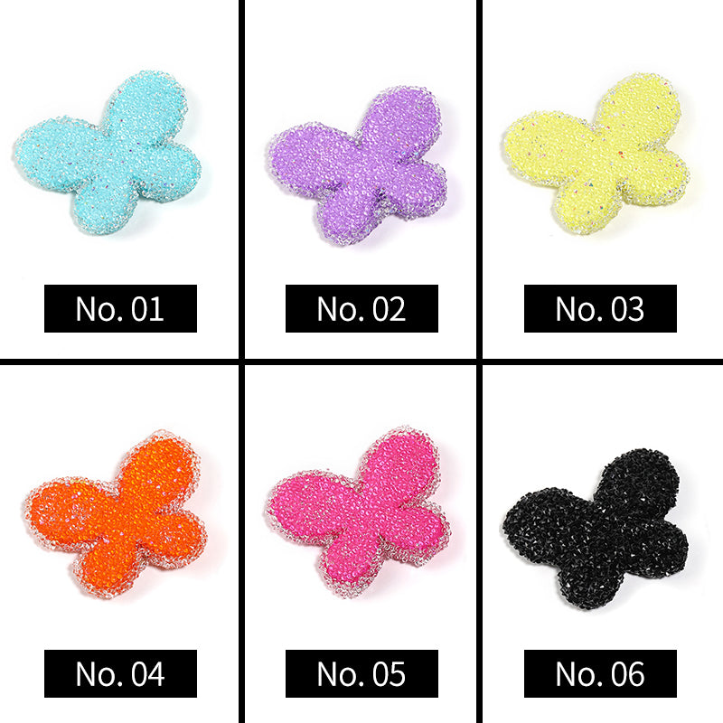 5pieces, 23*31mm, Sugar-like Acrylic Beads, Butterfly, MBACS003