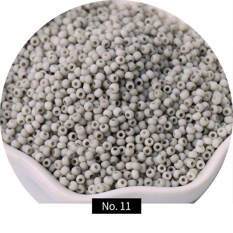 Cuentas de semillas de vidrio esmerilado de color sólido de 2 mm, 10 g, MBSE1004