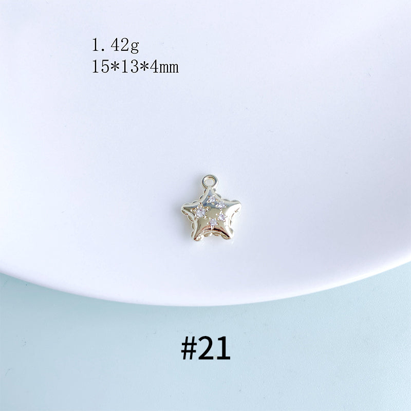 Colgante de aleación de perlas, 1 pieza, MFPC6019