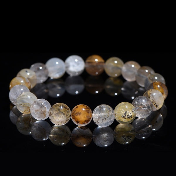 Natural Dendritic Quartz Bracelet, 6/7/8/9/10/11/13/14/15/17mm