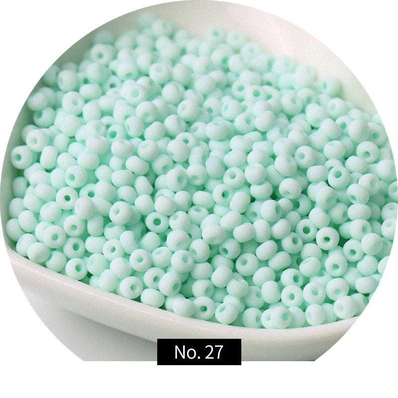 2/3/4mm Frosted Macaron Color Glass Seed Beads, 10g, MBSE1005