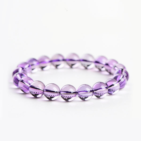 Natural Bolivian Amethyst Bracelet, 7/8/9/10/11mm