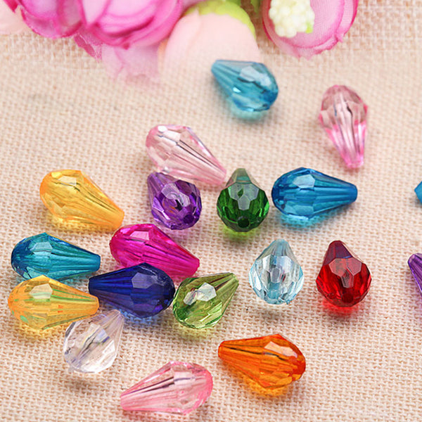 Water drop-shaped Transparent Acrylic Beads, 500g,MBAC2013