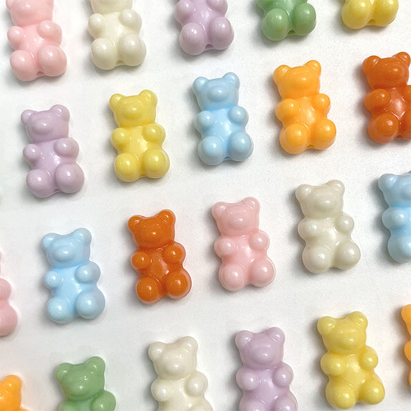 Bear Solid Color Acrylic Beads, 500g, MBAC1108