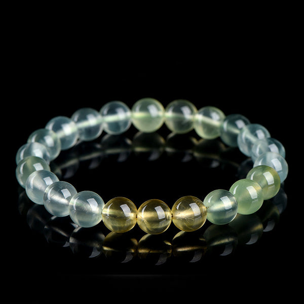 Bracelete de Prehnite de Gradiente Natural, 7/8/9/10/11mm