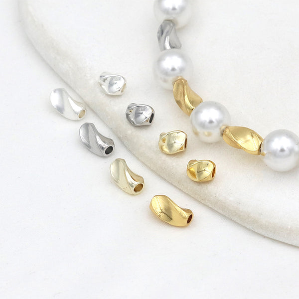 Twisted Brass Spacer Beads, 4*5mm/4*8mm, 20pieces, MFSP1049