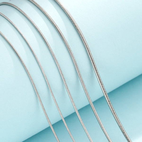 925 Sterling Silver Snake Chain Necklace, 1 Piece, FNSI1002