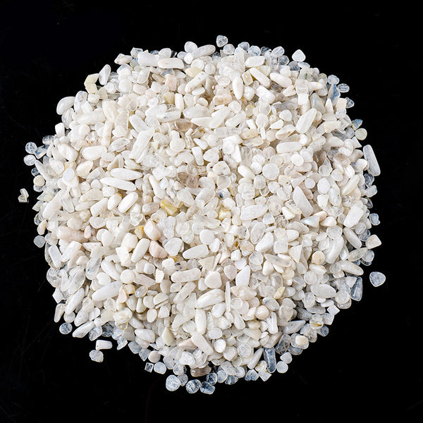 100g, Natural White Moonstone Chips