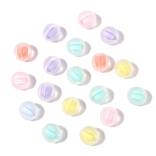 Spherical Frosted Acrylic Bead With Inner Bead, 100g/500g, MBAC7001