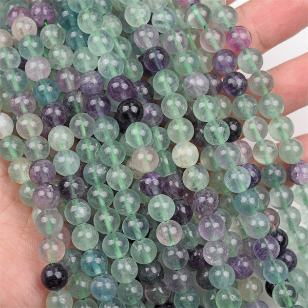 Aazon.co: 6 200pcs Natural Colorful Fluorite Gestone Round Loose