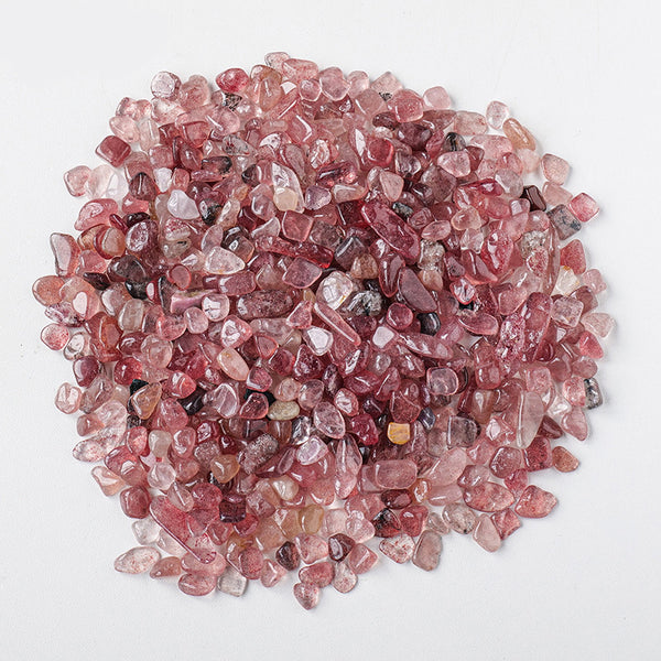 100g, Natural Strawberry Quartz Chips