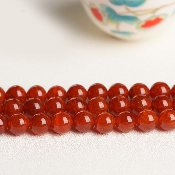 Red Dragon Veins Agate Beads, Dyed, 6-14mm, 1 Strand, MBGEAGA013