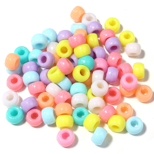 Ring-shaped Solid Color Acrylic Beads, 500g, MBAC1072