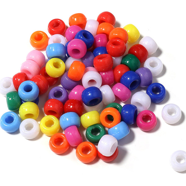 Ring-shaped Solid Color Acrylic Beads, 500g, MBAC1071