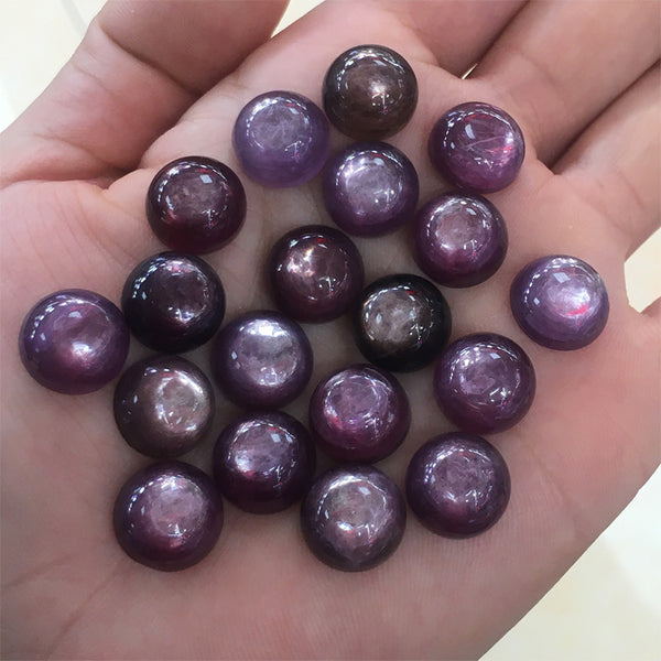 Natural Lepidolite Round Cabochons, Natural Color, AA Grade, 1 Piece, MFCA3302