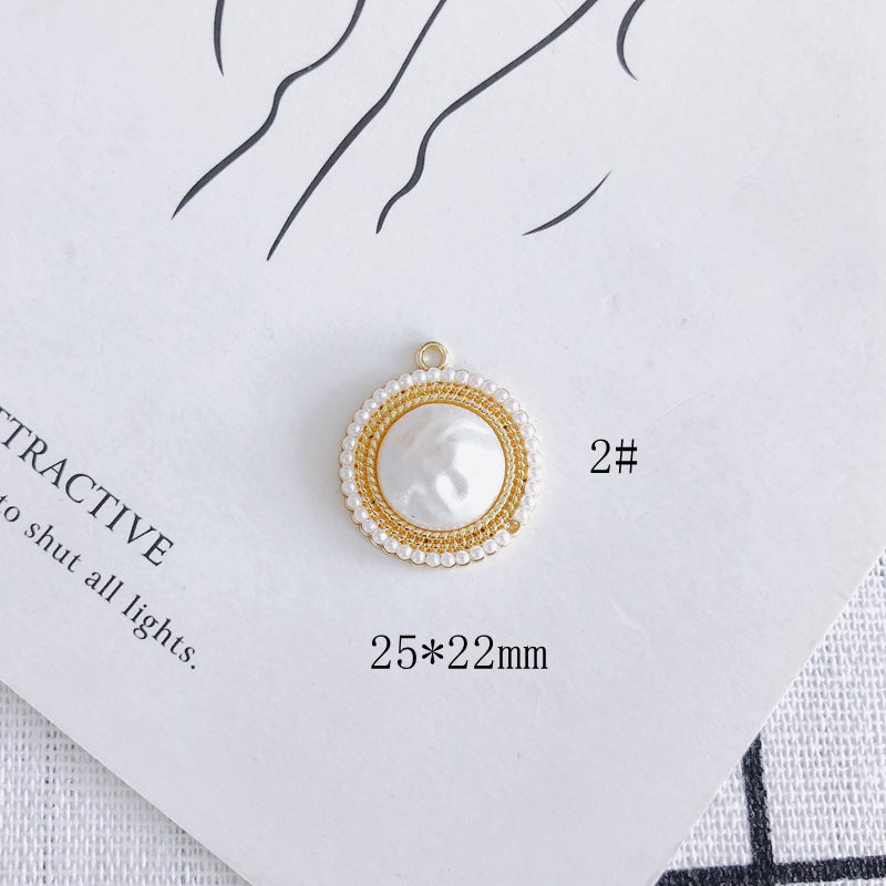Colgante de aleación de perlas, 1 pieza, MFPC6004