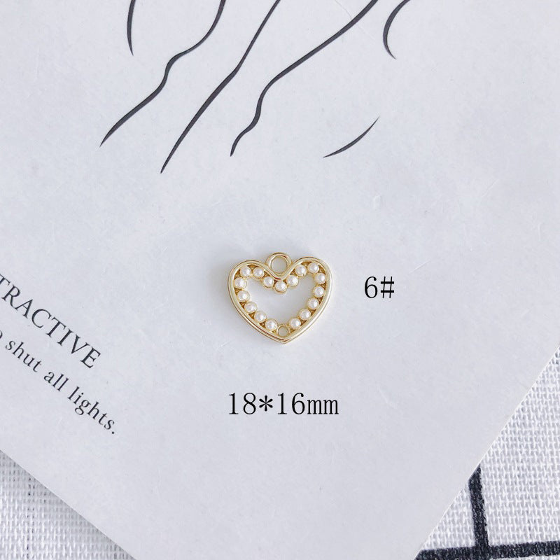 Colgante de aleación de perlas, 1 pieza, MFPC6004