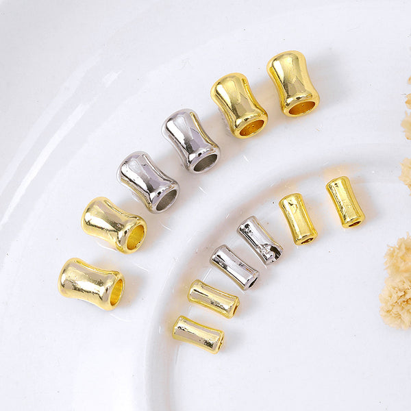 Bamboo-Shaped Brass Spacer Beads, 3*6/5*7mm, 100pieces, MFSP1054