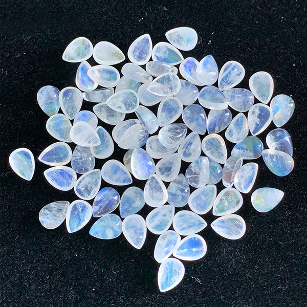 Natural Moonstone Pear Cabochons, Natural Color, A Grade, 1 Piece, MFCA1101