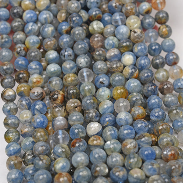 Natural Brazilian Kyanite Beads, Natural Color, 6/8/10mm, 1 Strand, MBGEKYA003