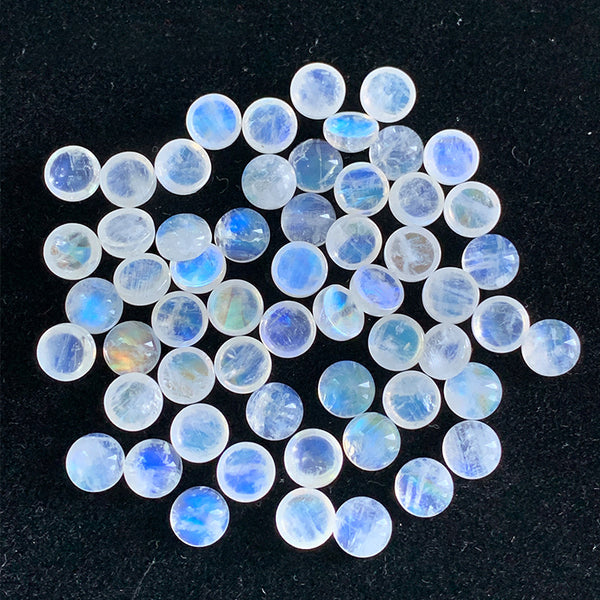 Natural Moonstone Round Cabochons, Natural Color, A Grade, 1 Piece, MFCA1103