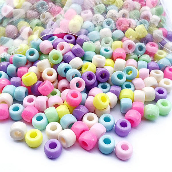 Light Colored Ring Acrylic Beads, 500g, MBA51002