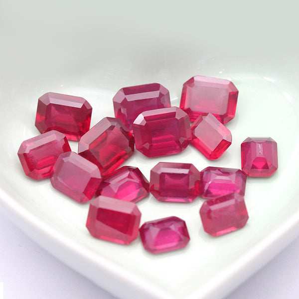 Emerald-Cut Ruby Gemstone, Heat Treated, Eye Clean, 1 Piece, MFFG1101