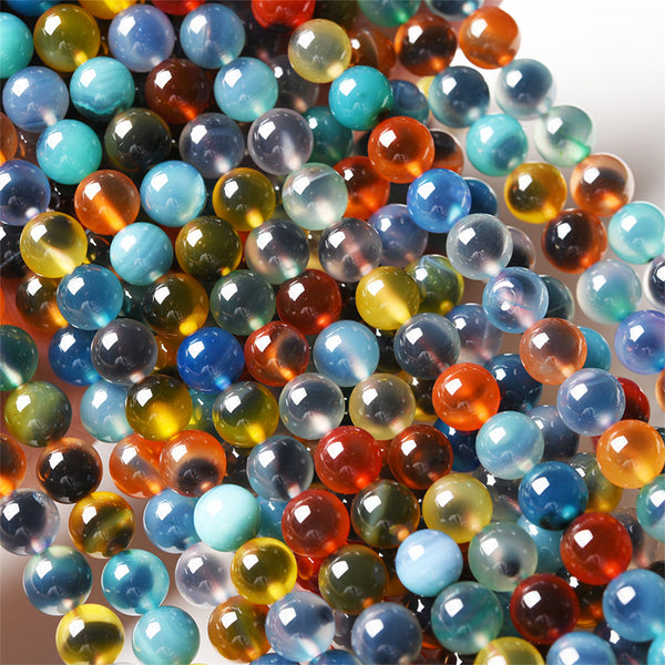 Sugar Core Agate Bead Mix, Dyed, 6/8mm, 1 Strand, MBGEAGA022