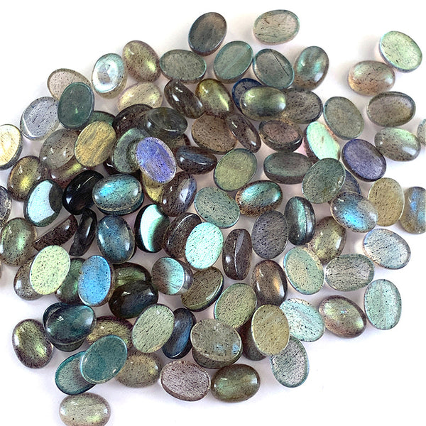 Natural Labradorite Oval Cabochons, Natural Color, 1 Piece, MFCA1001