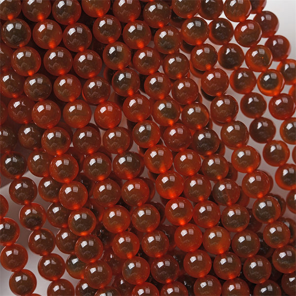 Red Sugar Core Agate Beads, Dyed, 8mm, 1 Strand, MBGEAGA023