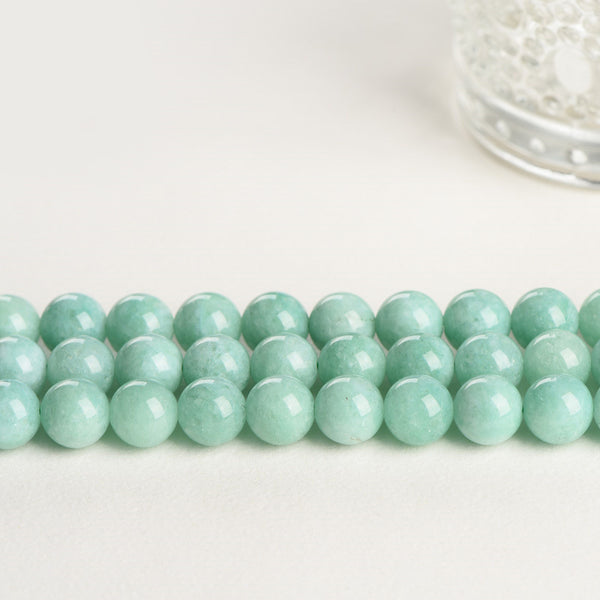 Light Green Chalcedony Beads, Dyed, 6-14mm, 1 Strand, MBGECHA012