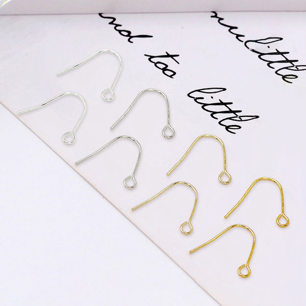 U-Shaped Brass Earring Hook, 100pieces, MFEA1011