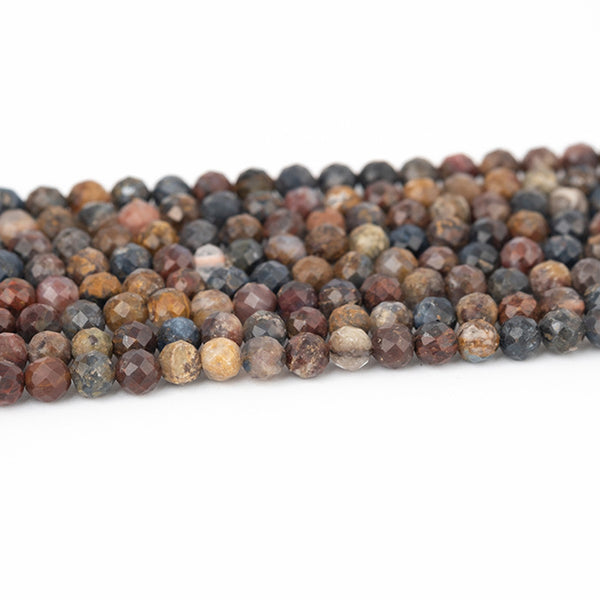 Natural Faceted Pietersite Beads, Natural Color, 2/3/4mm, 1 Strand, MBGEPIE003