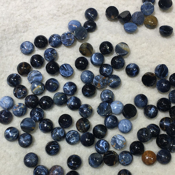 Natural Pietersite Round Cabochons, Natural Color, AAA Grade, 1 Piece, MFCA3702