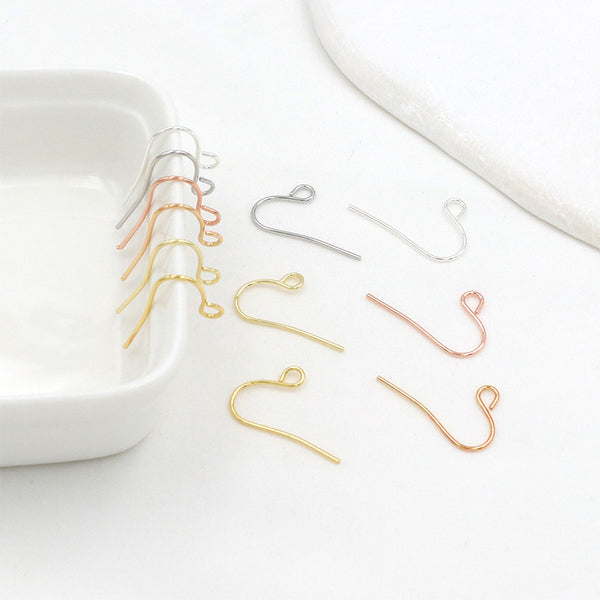 Brass Earring Hook, 100pieces, MFEA1013